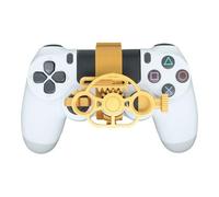 Générique Mini 3D printing Steering Wheel for PS4 Game Controller Auxiliary Racing Steering Wheel Replacement Accessories (Metallic gold)