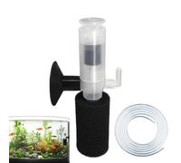 Générique Mini Air Filter for Small Medium Aquariums - Triple Filtration Oxygenation Reverse Airlift, Biological Filter Media for Ornamental Fish Tanks, Quiet Submersible