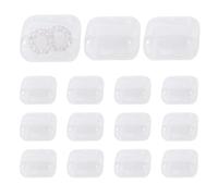 Générique Mini Boîte Transparente - 15 Pièces 3,5 x 3,5 x 2 cm Mini Récipient Portable Transparent - Vitrine De Présentation - Pour Maison Bureau Chambre Sac Bonbons Bouchons Oreille