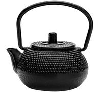 Générique Mini Bouilloire en Fonte Noire Traditionnelle, Théière Décorative en Fer Vintage pour Collection et Décoration de Bureau