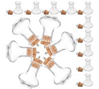 Générique Mini Bouteilles en Verre Résistance à l'usure et Étanchéité Lot de 20 de Vase Bouchon en Liège pour DIY et Artisanat