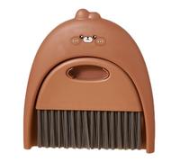 Générique Mini Broom and Dustpan, Cute Animal Hand Floor Brush Plus Dustpan Set, Portable Cartoon Cleaning Materials, with Soft Bristles, Sweeping Set for Keyboard, Desk, Pets, 6.69x6.3 inches