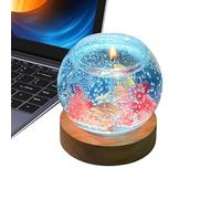 Générique Mini Bubble Fish Tank Candle - Cute Decorative Aesthetic LED Light, Portable Mini Bubble Home Scent Candle, For Bedroom Party Favors Meditation Spa Yoga Desktop Office