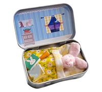 Générique Mini Bunny Plush, Pocket Cute Rabbit Toy in Tin, Easter Bunny Plush | for DIY Pet Adoption Easter Basket Stuffer Kids Girls Boys Birthday Party Home School Classroom, 3.54x2.36x0.79inch