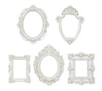 Générique Mini Cadres Vintage - Lot de 5 mini cadres en résine antique pour photos,Décoration miniature - pour Mur, Maison, Galerie, Musée, Hôtel, Fête, Photographie, DIY, Présentation de