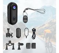 Générique Mini Camera 4K, POV Camera, The Snap Cam, 4S Body Cameras, HD 1080p/4K Mini Wearable Body Adventure Action Cameras with Audio, Video, for Cycling & Outdoors Activities (Black 1080P,64G)