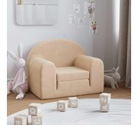 Générique Mini Canapé-Lit, Pliable en Peluche Crème - Assise Douce en Mousse, Housse Amovible - pour Lecture, Détente et Petits Espaces, Canapé