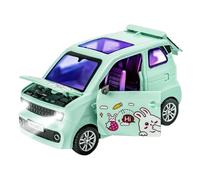 Générique Mini Cars Kids - LED Light Up Sound Effect Door, Opening Vehicle Model Toy, Interactive Simulation Set, Portable Educational Small Toy Car for Birthday Gift Curiosity Development Use
