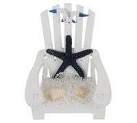 Générique Mini Chaise de Plage Bois Miniature Décor de Bureau Style Méditerranéen Accessoire Déco Plage Compact et Léger pour Maison et Bureau Plusieurs Styles