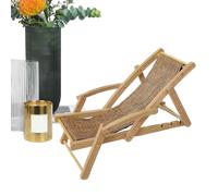 Générique Mini Chaise Longue de Plage - Petit siège en Bois, Meuble décoratif pour | Modèle Compact et léger, Structure Artisanale Durable au Style côtier réaliste pour et Adolescents, étagère de