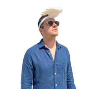 Générique Mini Chapeau de Soleil Amusant Accessoire Fantaisie Format Paume de Main, Petit Chapeau de Plage en Paille