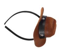 Générique Mini Chapeau Haut de Forme Marron Élégant avec Serre-tête pour Fête Costumée Vintage Bandeau Cheveux pour Mariage Carnaval Anniversaire Thé et Noël
