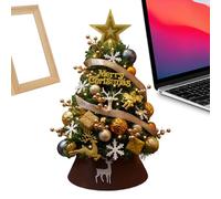 Générique Mini Christmas Tree Centerpiece - Realistic Tabletop Decor with Ornaments | Holiday Tree for Desktop Office Home Room Party Display, Festive Accent for Seasonal Celebration