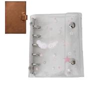 Générique Mini Classeur - Classeur Transparent Mignon 6-Trous M5 - Couverture Carnet De Poche,pour journal, école, bureau, maison, études, travail, affaires, mensuel, classement