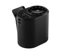 Générique Mini Clip Fan - 7.5x7.5cm Hands Free Rechargeable Blower | 100 Speed LED Display Table Fan,for Car Camping Work Home Office Travel Waist Shirt Bedroom Desk Beach