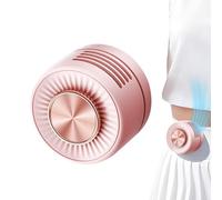 Générique Mini Clip On Fan - Portable Wearable 3 Speed USB Rechargeable | 360° Adjustable Hidden Blade Cooling | For Collar Belt Backpack Desk Office Outdoor Travel Commuting