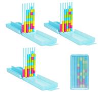 Générique Mini Color Stack Challenge Game with 40 Rings, Portable Travel Brain Teaser Sorting Puzzle for Logic and Focus Training, Adults Classroom & Family Fun (3 Set)