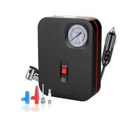 Générique Mini Compresseur d'air 12V 120W Portable Gonfleur de Pneus Voiture Moto Vélo 10 Bar 150 PSI Prise Allume Cigare Manomètre et Adaptateurs