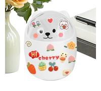 Générique Mini Corbeille De Bureau - Poubelle Mignonne À Motif Ours Avec Couvercle,Poubelle de Coiffeuse Démontable,Pour Atelier Voiture Dortoir Buanderie Cuisine Maison Coiffeuse Chambre À Coucher