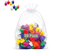 Générique Mini Doigts d’Honneur 50 Pièces, Cadeau Blague Amusant (50 pcs) | Petites mains colorées humoristiques pour adultes, cadeaux mystère, bas de Noël, blagues de bureau, fêtes & déco bureau