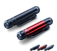 Générique Mini Emergency Car Escape Tool, 2-in-1 Spring-Loaded Car Window Breaker Seatbelt Cutter, Safety Emergency Escape Tools for Land Underwater (Black+Red)