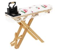 Générique Mini Fer simulé poupées Miniatures de Maison de poupée Petit Fer Table à Repasser Fer à Repasser pour Mini Chambre Meubles de Maison de poupée décor Mini Fer Coton