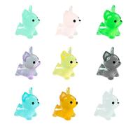 Générique Mini Figurines de Chien 9 Figurines Chiot Lumineuses et Mignonnes | Petites Figurines Chien Pour le paysage le bureau la voiture jardin de fées la fête décoration artisanat DIY en pot maison