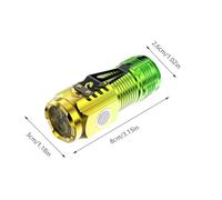Générique Mini Flashlight - Rechargeable Bright Waterproof Light, Compact LED Flashlight Clip Magnetic Base, Survival Outdoor Night, Car Repair Home Travel Accessory, Hiking Running Equipment