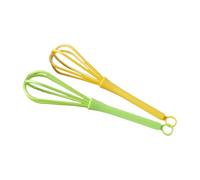 Générique Mini fouet à œufs manuel et mélangeur, outil de cuisine idéal pour un usage domestique et pour les enfants, batteur à main en plastique (Green, 18X4CM)