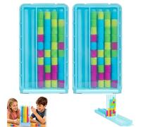 Générique Mini Jeu de défi de Pile de Couleurs, défi de Pile compacte et d'anneau de Couleur de tri, Cadeau Amusant Parfait pour la Concentration et l'entraînement logique (2 Pcs)