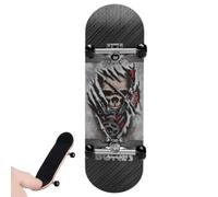 Générique Mini Jouet De Skateboard À - Touche en Bois D'érable 5 Plis, Plateau Réaliste, Camions À Roulement Lisse, Roues en Caoutchouc Souple, Outil D'entraînement du Bout des | À Utili