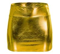 Générique Mini Jupe Courte métallique Sexy Brillant Femme Jupe Bodycon Crayon Cuir Verni Mouillé Wetlook Costume de Club Soirée Cocktail Party spectacleTenue de Carnaval Humide Disco