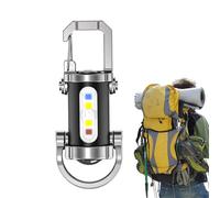 Générique Mini Keychain Flashlight - Bright Light | 3-Mode Rechargeable LED Key Light | Portable Torch With Stainless Steel Body | Compact Flashlight Camping, Hiking, Parties, Home Use | Great Gi