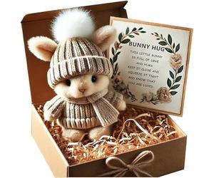 Générique Mini Lapin CâLin Mignon Cadeau de PâQues Mini Lapins Mini Lapins Dans Une BoîTe Soutien éMotionnel Poche Positive en Peluche pour La Famille Les Amis Et Les Proches à PâQues