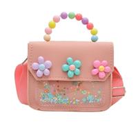 Générique Mini Little Girls Purse, Cute Princess Handbag, Shoulder Bag Adjustable, Flower Clutch Wallet with Fun Design, Stylish Bag with Glitter Details, Everyday Carry for, Preschooler and Teens