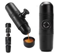 Générique Mini Machine à Café Portable - Cafetière Expresso Manuelle à Pression - Compacte, Facile à Utiliser & Nettoyer - Idéale pour Camping, Voyage, Bureau - 1 Tasse en 30 sec
