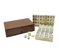 Générique Mini Mahjong Game - Stratch Ressistant Portable Chinese Traditional Set | Excellente durabilité: Mahjonng Game Set Leisure Time | Mini kit de Majiang Chinois pour Plusieurs Joueurs