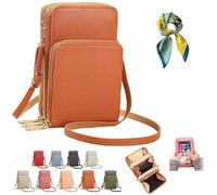 Générique Mini Messenger Shoulder Handbag for Women,Touch Screen PU Phone Purse Wallet,Leather Small Crossbody Bag Work Travel