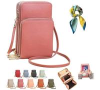 Générique Mini Messenger Shoulder Handbag for Women,Touch Screen PU Phone Purse Wallet,Leather Small Crossbody Bag Work Travel