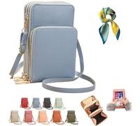 Générique Mini Messenger Shoulder Handbag for Women,Touch Screen PU Phone Purse Wallet,Leather Small Crossbody Bag Work Travel
