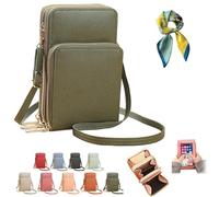 Générique Mini Messenger Shoulder Handbag for Women,Touch Screen PU Phone Purse Wallet,Leather Small Crossbody Bag Work Travel