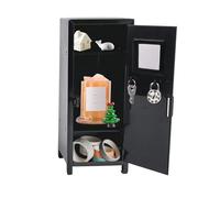 Générique Mini Metal Locker, Scratch Resistant Desktop Storage Box, Tiny Organizer Cabinet System, Lockable Style Storages Unit, Mini Locker Storage Cabinet for School Desk Home Office