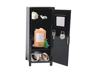 Générique Mini Metal Locker, Scratch Resistant Desktop Storage Box, Tiny Organizer Cabinet System, Lockable Style Storages Unit, Mini Locker Storage Cabinet for School Desk Home Office