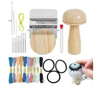 Générique Mini métier à en forme de champignon, Kit d'outils de réparation | Kit complet de fournitures de reprisage, cadeau artisanal idéal pour les amateurs de