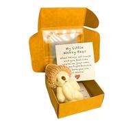 Générique Mini Ours en Peluche dans Une boîte, Petite poupée Douce en Peluche, Mini Ours en Peluche avec Carte inspirante, Cadeau d'anniversaire ou de Saint-Valentin pour Les Amoureux (#White)