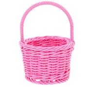 Générique Mini Panier Artisanal Rond en Plastique Étanche Poignée, Design Charmant pour Mariage et Accessoires Événementiels, pour Demoiselles D'honneur