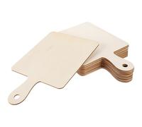 Générique Mini Planches à Découper Lisse sans Bavures Lot de 12 avec Poignée en Bois Brut Rectangulaires Lisse sans Bavures, Pâtisserie Bricolage