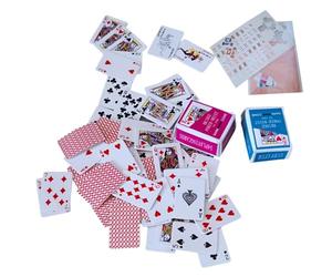 Générique Mini Playing Cards - 1.5x2in Pocket Sized Deck, Tiny Travel Poker Set, Lightweight Novelty Card Pack, Compact Fun Goodie Bag Filler | Waterproof Storage Case for Backpack, Airplane