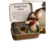 Générique Mini Plush Easter Doll, Motivational Boxed Soft Figure, 15cm Cute Holiday Keepsake for Friends, Soft Fabric Display, Plush Decor with Message Card, Basket Surprise for Celebrations