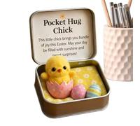 Générique Mini Plush Easter Doll, Motivational Boxed Soft Figure, 15cm Cute Holiday Keepsake for Friends, Soft Fabric Display, Plush Decor with Message Card, Basket Surprise for Celebrations